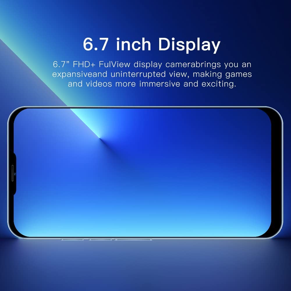 6.7Inch Unlocked Cell Phone Android Phones 2GB RAM+16GB ROM Full Screen Straight Talk Phone Dual Sim Boost Mobile Phones Smart Phones Unlocked New for Android10.0 (Blue) - Image 3